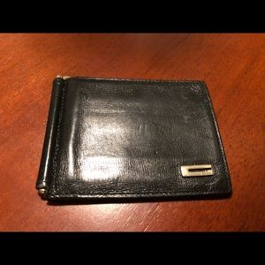 Vintage Gucci black leather wallet